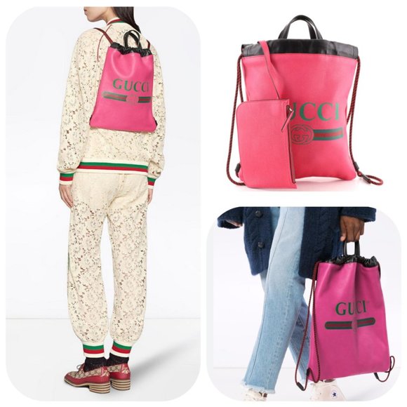 【GUCCI】BACKPACK◆800265FADSC GG canvas medium backpack in beige and dark brown GG canvas